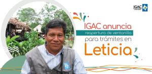 IGAC anuncia reapertura de ventanilla para trámites catastrales en Leticia