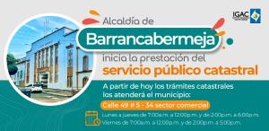 A partir de la fecha Alcaldía de Barrancabermeja prestará el servicio público catastral